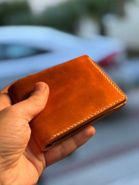Bobby's Leathercrafts Other - Handcrafted Full Grain Leather 9-Pocket Bifold Wallet